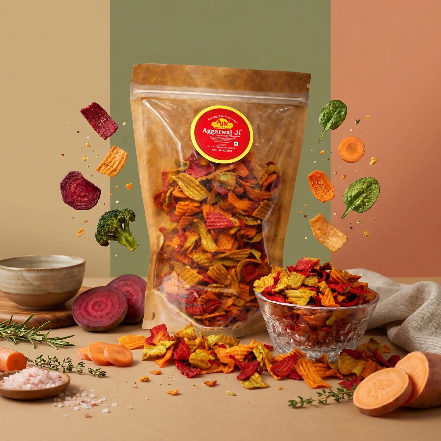 BAKED MIX VEGETABLE CHIPS