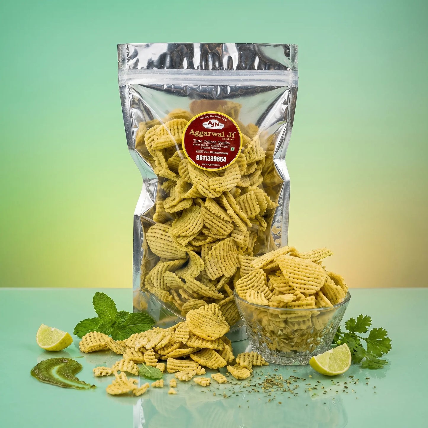 CORN RUFFLES GREEN CHUTNEY